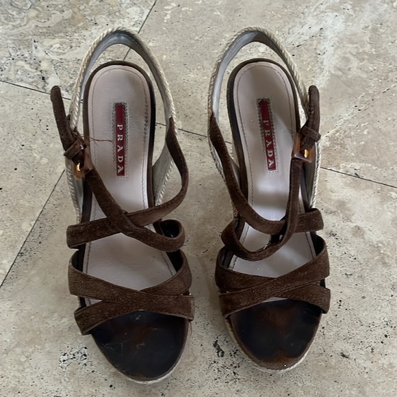 Prada wedges in used but fair condition - Picture 2 of 4